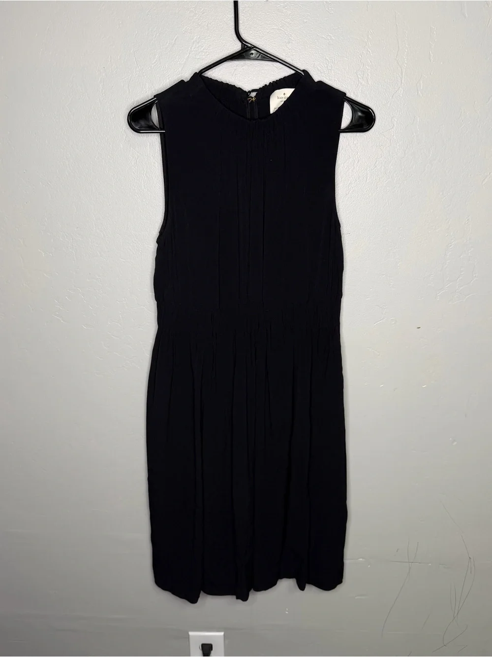 Kate Spade Rio De Janerio Crepe Dress Women 10 Black High Neck OUMU0363